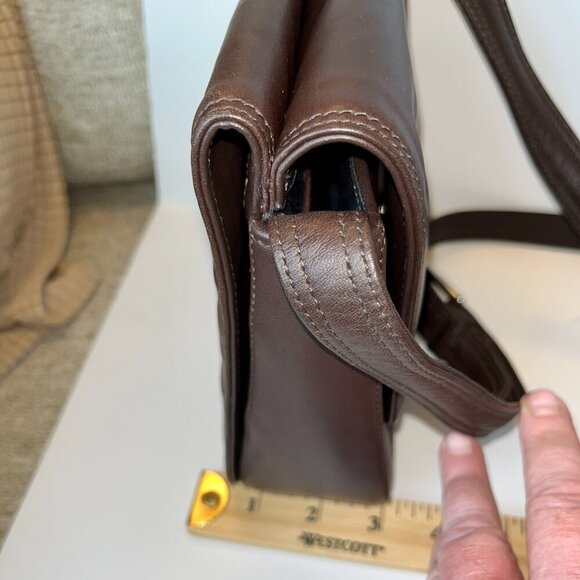 Vintage Talbots Chocolate Brown Leather Shoulder Bag NWOT - Picture 15 of 15